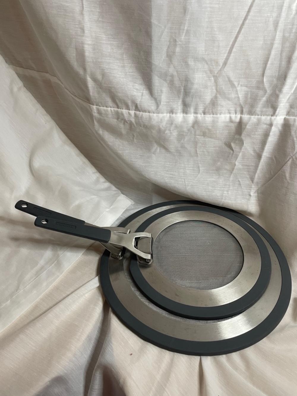 Stainless Steel Splatter Screens with Handle set of two from Costco